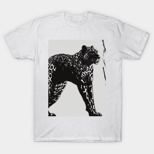 Leopard Shadow Silhouette Anime Style Collection No. 182 T-Shirt